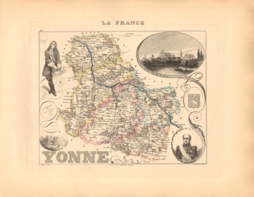 Yonne - French Department Map