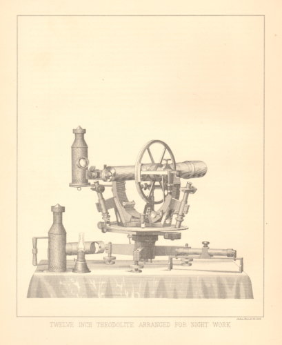 Twelve Inch Theodolite Arranged for Night Work