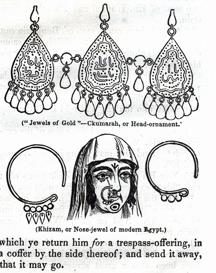 Jewels of Gold, Khizam or Nose-jewel of modern Egypt