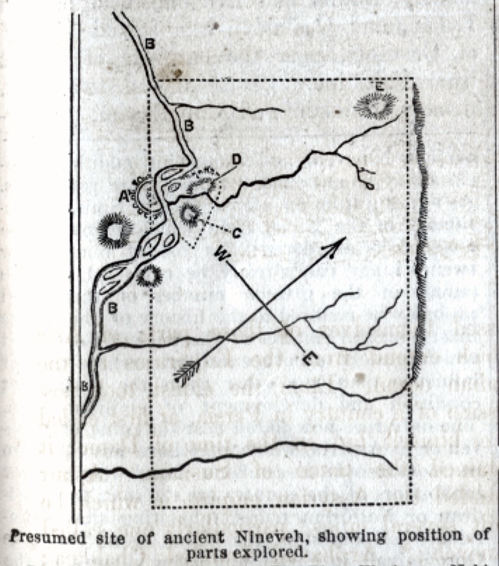 Presumed site of ancient Nineveh Map