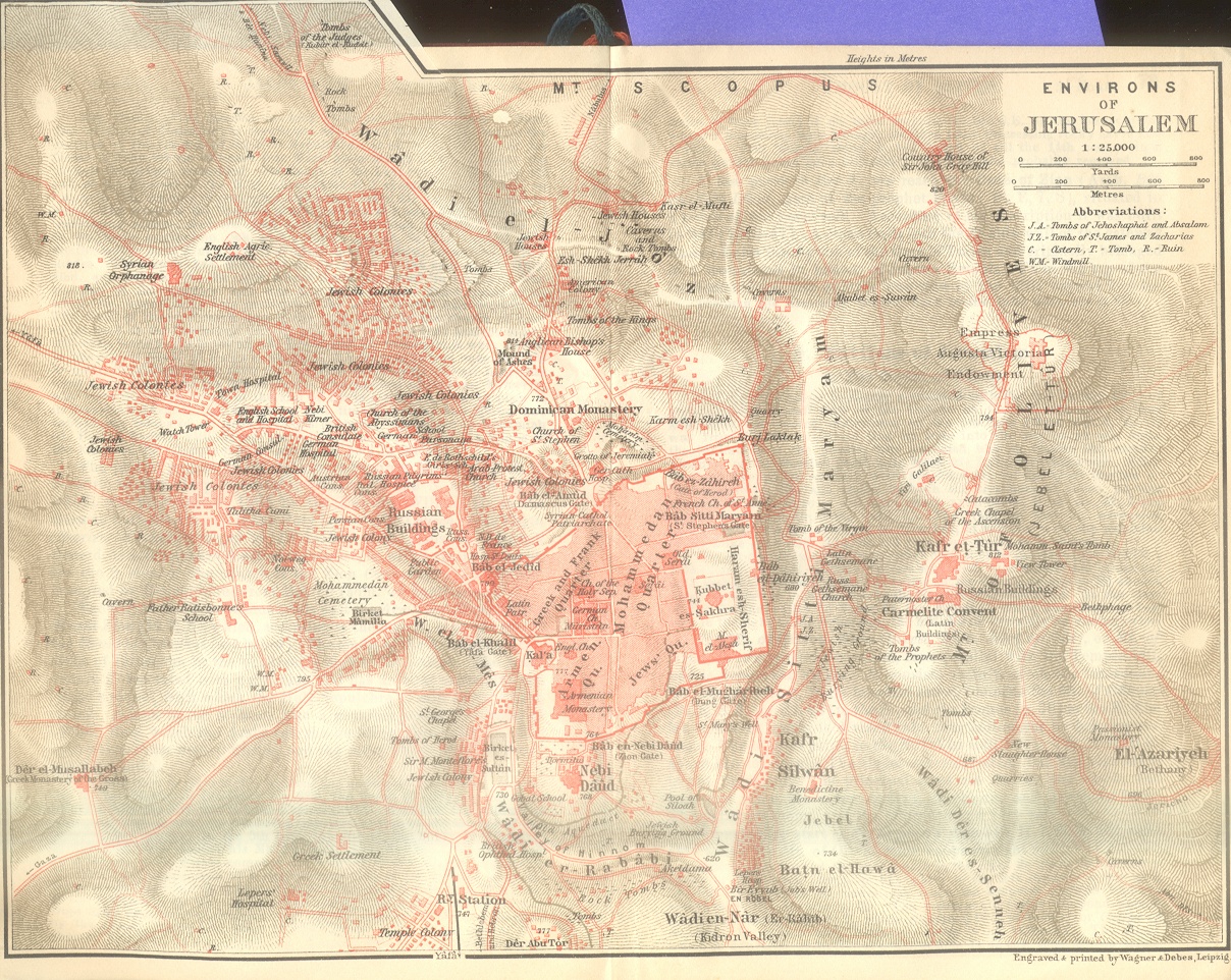 Envorons of Jerusalem Map