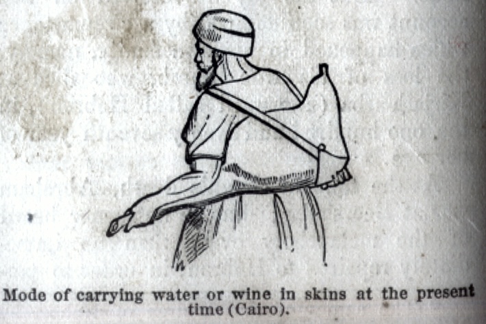 Mode of carrying water of wine in skings at the present time (Cairo)