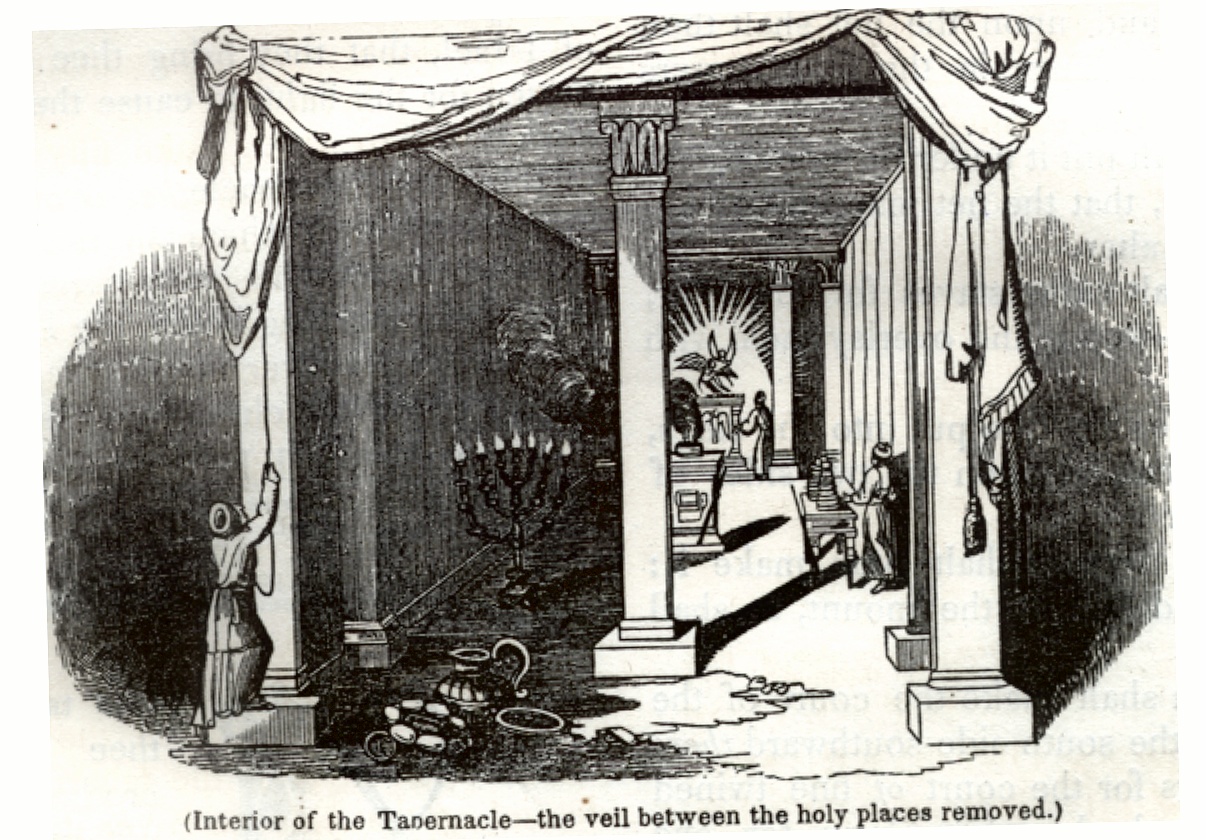 Interior of the Tabernacle - the veil between the holy places removed