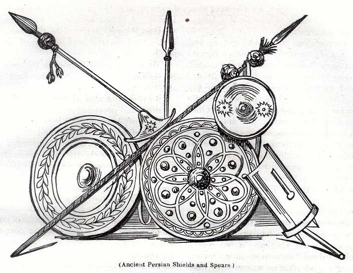 Ancient Persian Shields and Spears