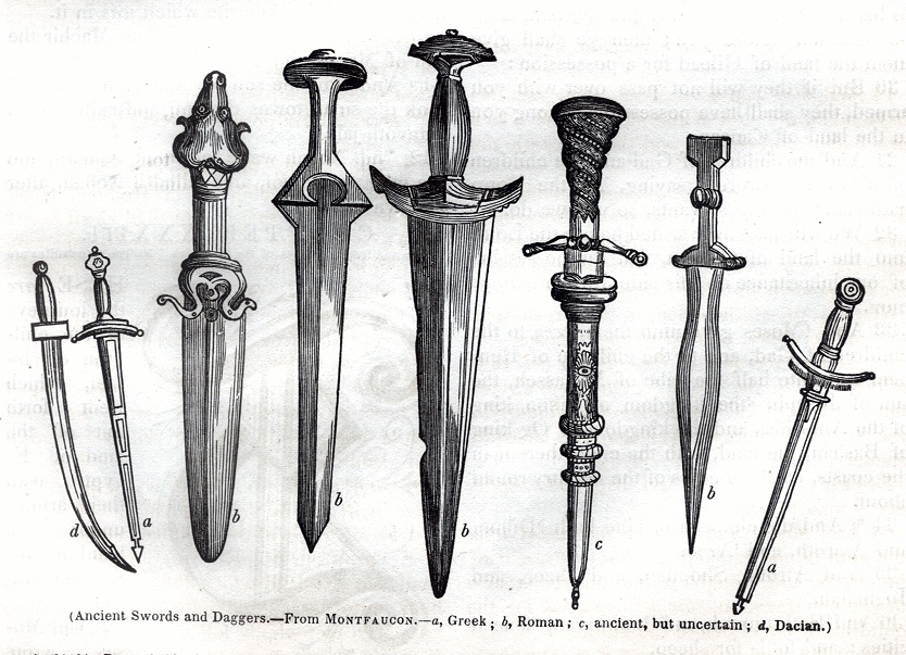 Ancient Swords and Daggers, Greek, Roman, Dacian