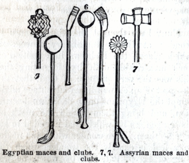 Egyptian and Assyrian maces and clubs