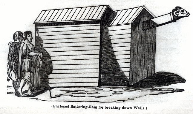 Enclosed Battering-Ram for breaking down Walls