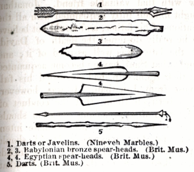 Darts, Javelins, Egyptian Spear-Heads, Babylonian Bronze Spear-Heads